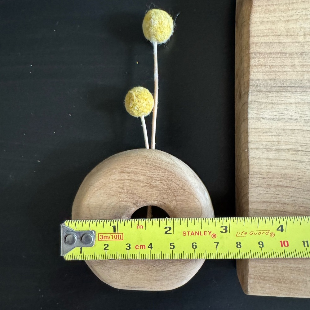 Handmade Wooden Vase and Holder Set - Picture 5 of 5